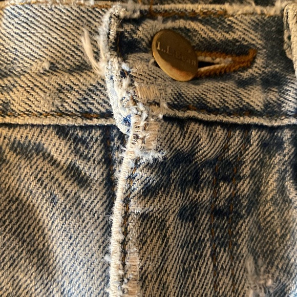 L.L Bean Blokecore Super Distressed Denim Jeans Lined size 30 - Picture 6 of 17